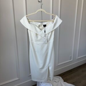 Bardot White Off-Shoulder Dress